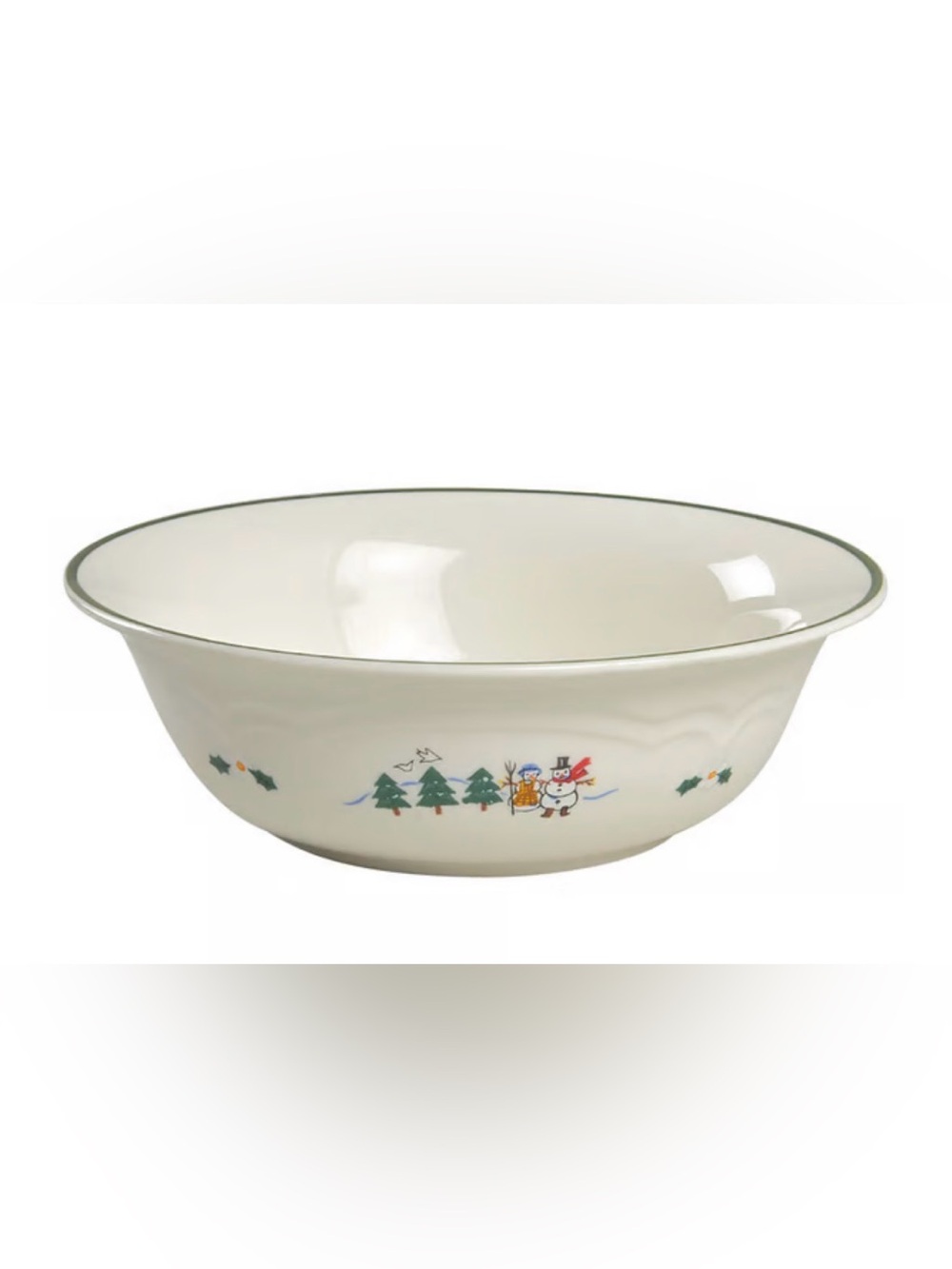 Good used condition serving bowl Pfaltzgraff Snow Village